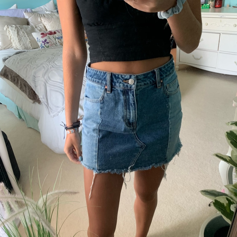Denim skirt 2 tones